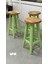 -Yeşil Ahşap Tabure-Bar Sandalye-70 cm -1 Adet 1