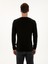 Erkek Siyah Slim Fit Pamuk Karışımlı Bisiklet Yaka Basic Triko Kazak 50318620-VR046 5