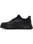 Erkek Siyah Bağcıklı Kalın Tabanlı Deri Casual Sneaker 25WFD677714 2