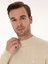 Erkek Bej Slim Fit Pamuk Karışımlı Çeyrek Balıkçı Yaka Basic Triko Kazak 50318704-VR011 2