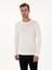 Erkek Ekru Slim Fit Pamuk Karışımlı Bisiklet Yaka Triko Kazak 50318868-VR019 1
