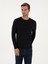 Erkek Lacivert Slim Fit Kaşmir İpek Karışımlı Bisiklet Yaka Triko Kazak 50316307-VR033 3