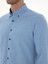 Erkek Açık Mavi Slim Fit Pamuk Karışımlı Yakası Düğmeli Flanel Gömlek 50318243-VR003 7