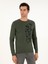 Erkek Yeşil Slim Fit Bisiklet Yaka Yün Triko Kazak 50291586-VR054 1