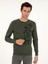 Erkek Yeşil Slim Fit Bisiklet Yaka Yün Triko Kazak 50291586-VR054 3