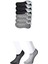 Siyah ve Gri Erkek Görünmez Çorap 6 Çift 1