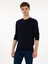 Erkek Lacivert Slim Fit Bisiklet Yaka Triko Kazak 50316331-VR033 3