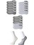 Gri ve Beyaz Erkek Görünmez Çorap 15 Çift 1