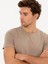 Erkek Vizon Bisiklet Yaka Slim Fit Basic T-Shirt 50263987-VR052 2
