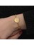 925 Ayar Gümüş Gold Kaplama Tuğralı Kadın Bileklik T8654 3