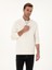 Erkek Ekru Regular Fit %100 Pamuk Yarım Fermuarlı Sweatshirt 50318959-VR019 1