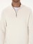 Erkek Ekru Regular Fit %100 Pamuk Yarım Fermuarlı Sweatshirt 50318959-VR019 6