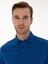 Erkek İndigo Regular Fit %100 Pamuk 3 İplik Polo Yaka Sweatshirt 50318960-VR028 2