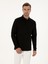 Erkek Siyah Regular Fit %100 Pamuk 3 İplik Polo Yaka Sweatshirt 50318960-VR046 1