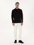 Erkek Siyah Regular Fit %100 Pamuk 3 İplik Polo Yaka Sweatshirt 50318960-VR046 4
