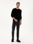 Erkek Siyah Slim Fit Pamuk Karışımlı Bisiklet Yaka Triko Kazak 50318982-VR046 4