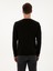 Erkek Siyah Slim Fit Pamuk Karışımlı Bisiklet Yaka Triko Kazak 50318982-VR046 5