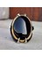 925 Ayar Gümüş Siyah Oniks Taşlı Kartal Pençesi Erkek Yüzük 1