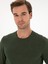 Erkek Haki Slim Fit Yün Karışımlı Bisiklet Yaka Basic Triko Kazak 50315266-VR027 2