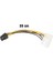 2 x Molex Pcı-E Güç Kablosu To 6pin Grafik Ekran Kartı Dönüştürücü Kablosu 30CM 3