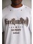 Unisex Kuşgözü Detaylı Baskılı Oversize T-Shirt - Beyaz 1
