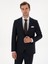 Erkek Lacivert Slim Fit Mikro Desenli Mono Yaka Yün Karışımlı Takım Elbise 50311134-VR033 3
