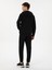 Erkek Siyah Slim Fit Pamuk Karışımlı Paçası Lastikli Eşofman Altı 50311677-VR046 5