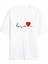 Sevgililer Günü Için Özel Tasarım Love Baskılı T-Shirt - Beyaz 1