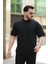 Erkek Basic Oversize Double Face Kumaş Kısa Kollu Tshirt 1