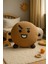 Shooky Peluş Yastık - Kahverengi Sevimli Peluş Yastık - Komik Emoji Yüzlü Karakter 1