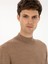 Erkek Camel Slim Fit Yün Karışımlı Yarım Balıkçı Basic Triko Kazak 50315296-VR015 2
