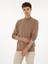 Erkek Camel Slim Fit Yün Karışımlı Yarım Balıkçı Basic Triko Kazak 50315296-VR015 3