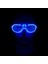 Mavi LED Işıklı Parti Gözlüğü - Neon Glow Şerit Gözlük 3 Modlu (5047) 2
