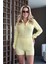 Sarı Bodysuit Hırka Şort Triko Takım 1