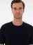 Erkek Lacivert Slim Fit Bisiklet Yaka Triko T-Shirt 50314608-VR033 2