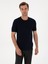 Erkek Lacivert Slim Fit Bisiklet Yaka Triko T-Shirt 50314608-VR033 3