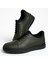 GR0159 Hakiki Deri Bilek Streçli Petrol Yeşili Üst Kalite Sneaker Erkek Ayakkabı 4