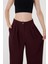 Kadın Bordo Pile Detaylı Palazzo Pantolon 5