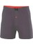 Düğmeli Pamuklu Erkek Penye Boxer Füme - 1146A 1