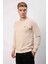 Bisiklet Yaka Bej Regular Fit Uzun Kol 2