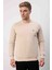 Bisiklet Yaka Bej Regular Fit Uzun Kol 3