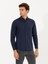 Erkek Lacivert Slim Fit Uzun Kollu Gömlek 50256919-VR033 4