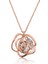 ​925 Ayar Gümüş Rose Gül Kadın Kolye T3832 1