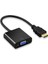 8744 Dijital HDMI To VGA Görüntü Çevirici Aparat Siyah HDMI Çıkışlı Bilgisayarların Görüntüsünü VGA Girişli Monitör, Projeksiyon Vb Görüntü Cihazlarına Aktarır, Çevirir. 1