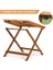Real Wood Sydney Masif Ahşap Katlanır Bahçe Masası, 75X75X73 Cm, Altın Teak 3