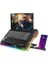 S49 Cyclone Laptop Notebook Soğutucu Stand Rgb Renkli Oyunculara Özel 2 USB Port 140MM Fan 14-19INÇ 3
