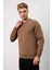 Bisiklet Yaka Kahverengi Regular Fit Uzun Kol 3