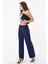Kadın Lacivert Lastikli Palazzo Pantolon 4