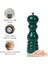 Koyu Yeşil Ahşap Tuz ve Karabiber El Değirmeni Öğütücü Grinder 18 Cm 3