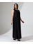 Battal Beden Sıfır Kol Uzun Elbise 3